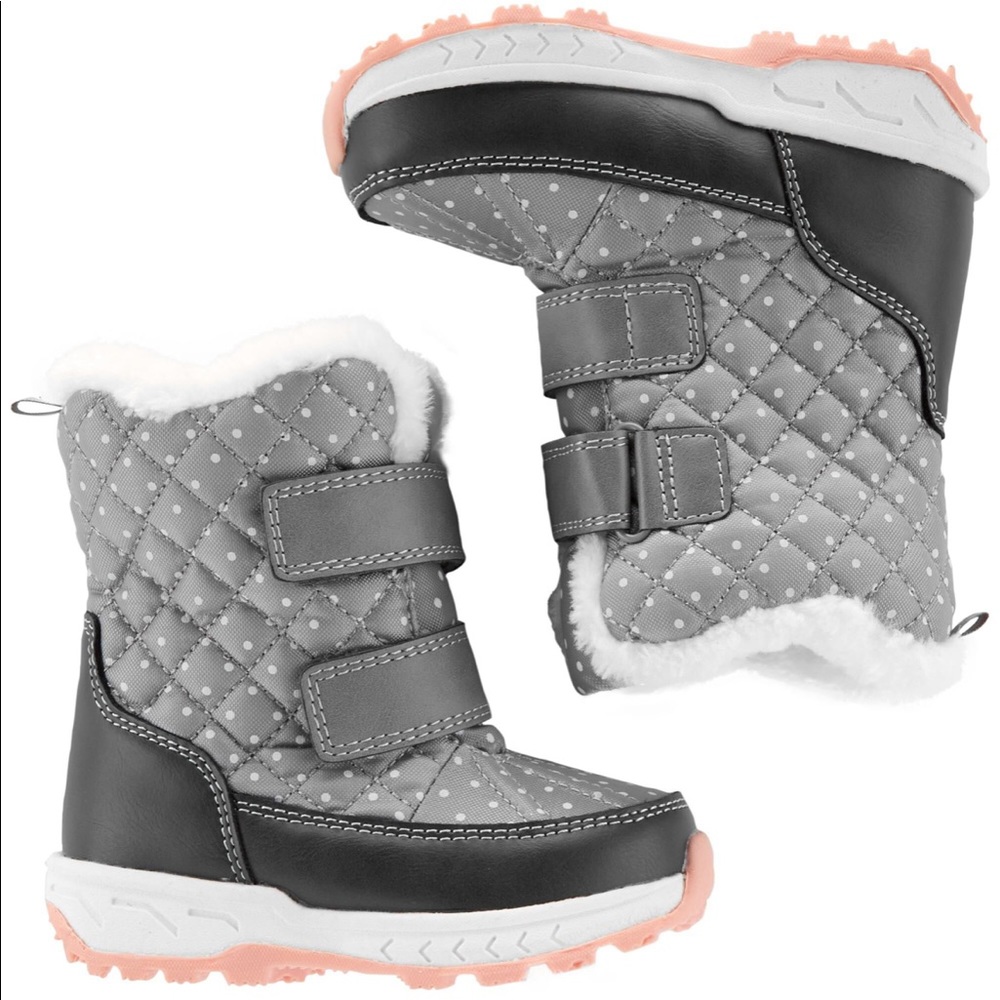 Carter’s Toddler Little Girls Fonda Velcro Faux Fur Winter Snow Boots size 8